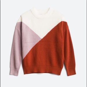 Diagonal Color block sweater